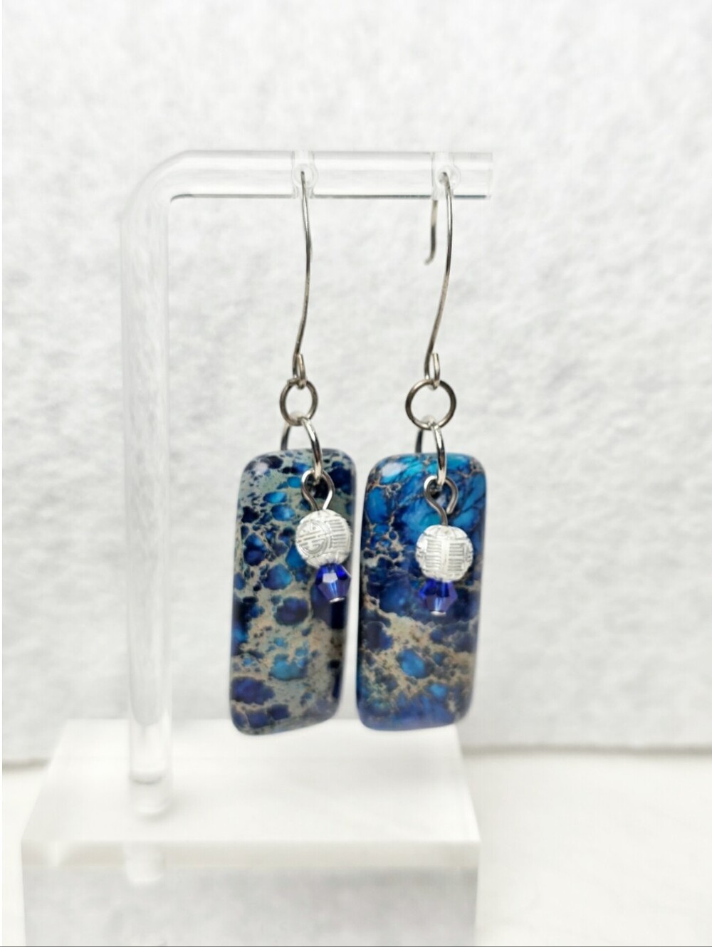 Blue Jasper Dangle Earrings